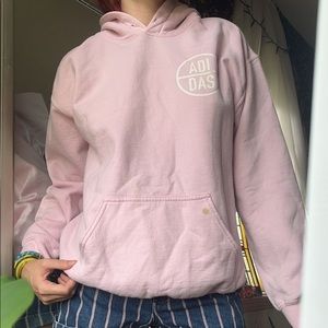 baby pink Adidas Originals sweatshirt- size small